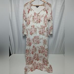 Robert Louis Floral Lined Maxi Dress. Size L